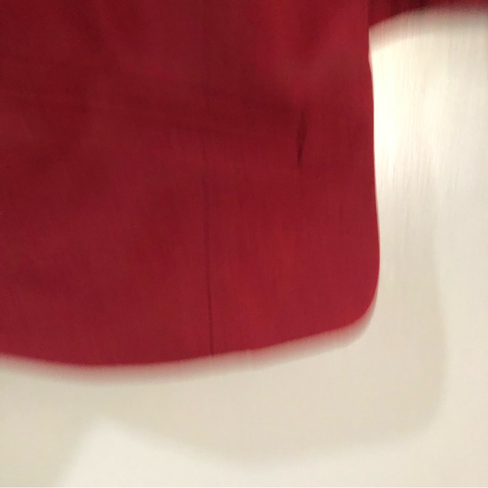 Crop Over coat Size 10 women’s open jacket dark red smart casual work - Picture 10 of 10